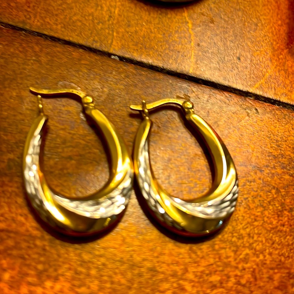 14K gold earrings